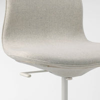 LÅNGFJÄLL Office chair - Gunnared beige/white , - best price from Maltashopper.com 09252480