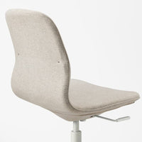 LÅNGFJÄLL Office chair - Gunnared beige/white , - best price from Maltashopper.com 19252366
