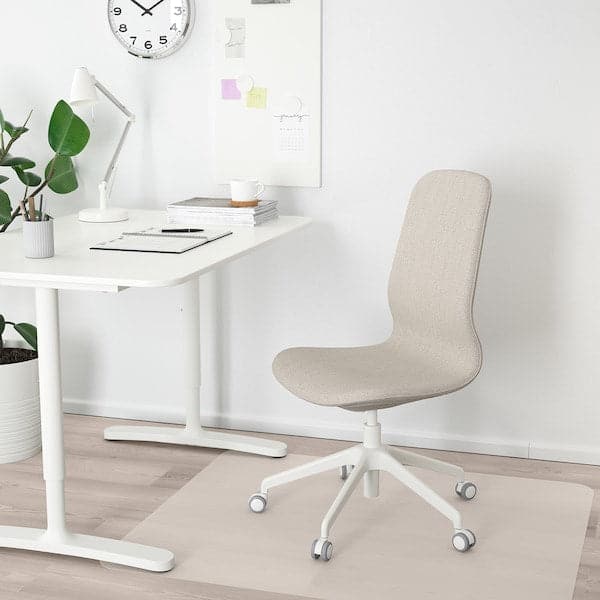 Ikea LÅNGFJÄLL Office chair - Gunnared beige/white ,