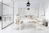 LÅNGFJÄLL Office chair - Gunnared beige/white , - best price from Maltashopper.com 19252366