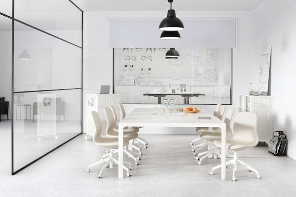 LÅNGFJÄLL Office chair - Gunnared beige/white , - best price from Maltashopper.com 19252366