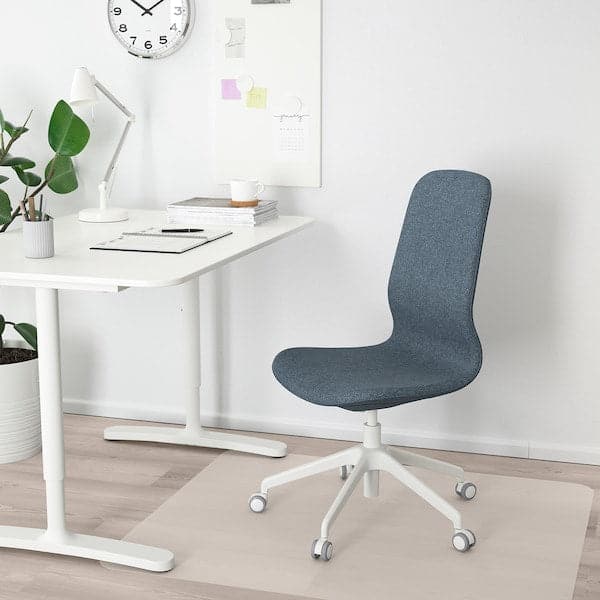 LÅNGFJÄLL Office Chair - Gunnared Blue/White , - Premium Chairs from Ikea - Just €232.99! Shop now at Maltashopper.com