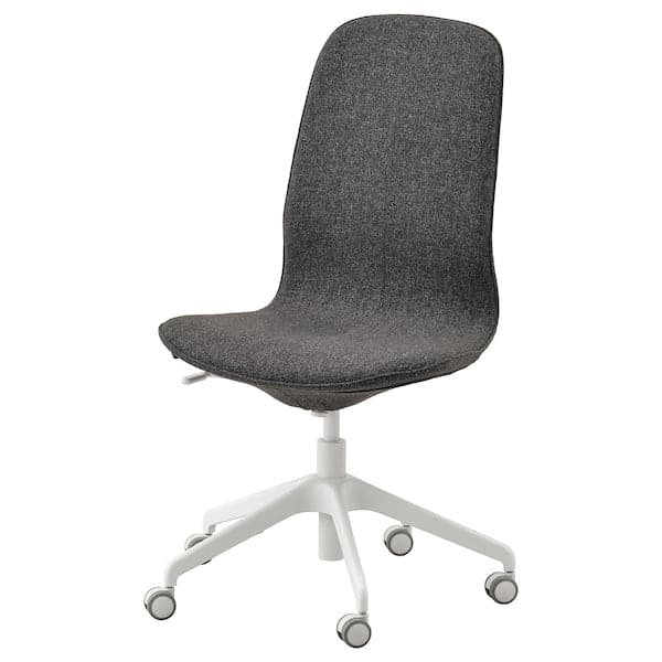 Ikea LÅNGFJÄLL Office Chair - Gunnared Dark Grey/White ,