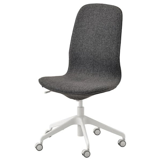 Ikea LÅNGFJÄLL Office Chair - Gunnared Dark Grey/White ,