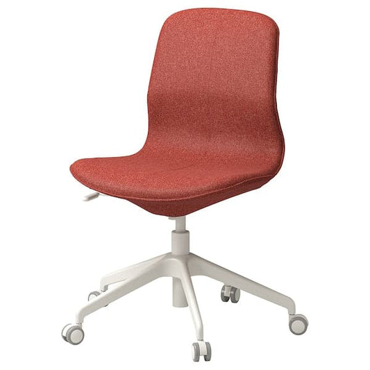 Ikea LÅNGFJÄLL - Meeting chair, Gunnared red-orange/white ,