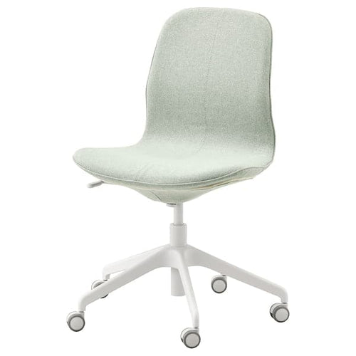 LÅNGFJÄLL Office chair - Gunnared light green/white ,