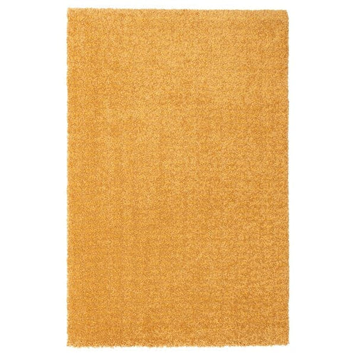 LANGSTED - Rug, low pile, yellow, 60x90 cm