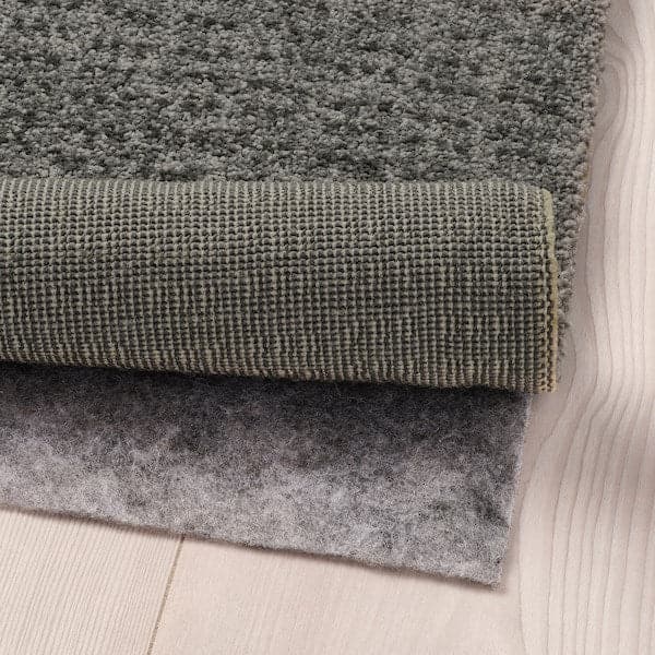 LANGSTED - Rug, low pile, light grey, 60x90 cm