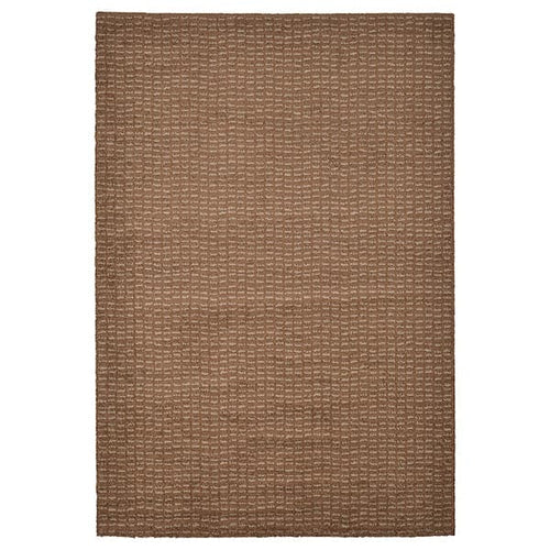LANGSTED Rug, short pile, light brown, 60x90 cm