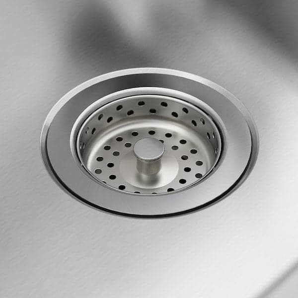 LÅNGUDDEN - Inset sink, 1 bowl, stainless steel, 56x53 cm - best price from Maltashopper.com 29157477