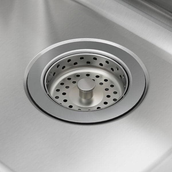 Ikea LÅNGUDDEN - Inset sink, 2 bowls, stainless steel, 75x53 cm