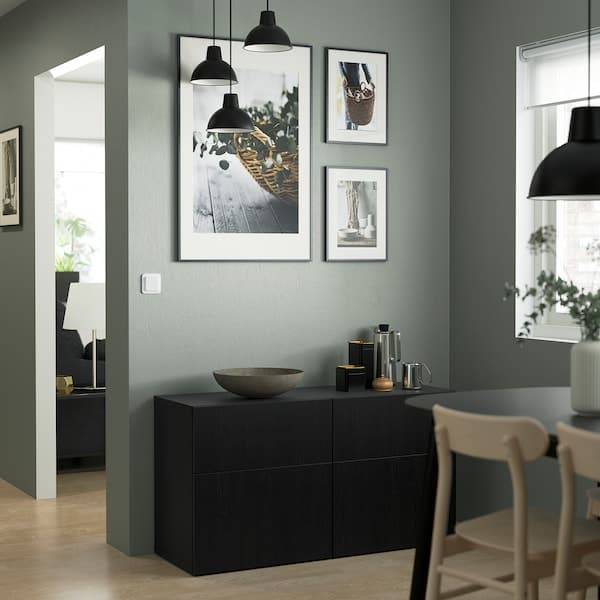 Ikea LAPPVIKEN - Drawer front, black-brown, 60x26 cm