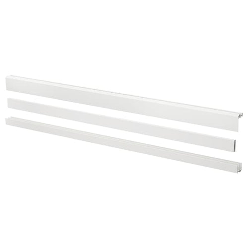LARKOLLEN - Rail w fittings for sliding doors, white, 80 cm