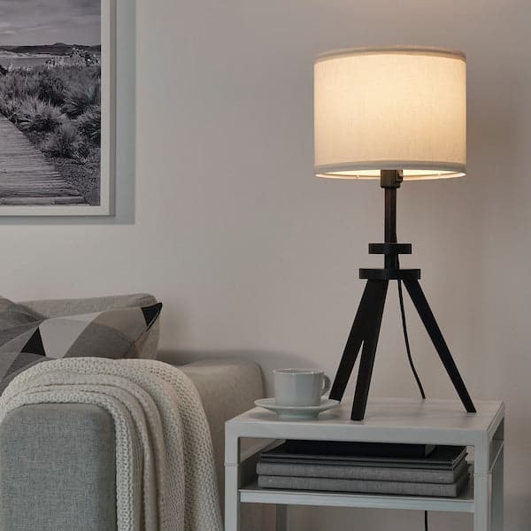 LAUTERS - Table lamp, ash brown/white , - best price from Maltashopper.com 00404906