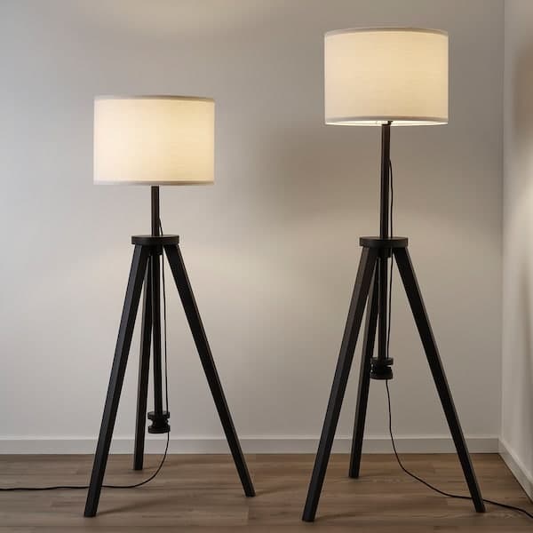 Ikea LAUTERS Floor lamp - white/white brown ,