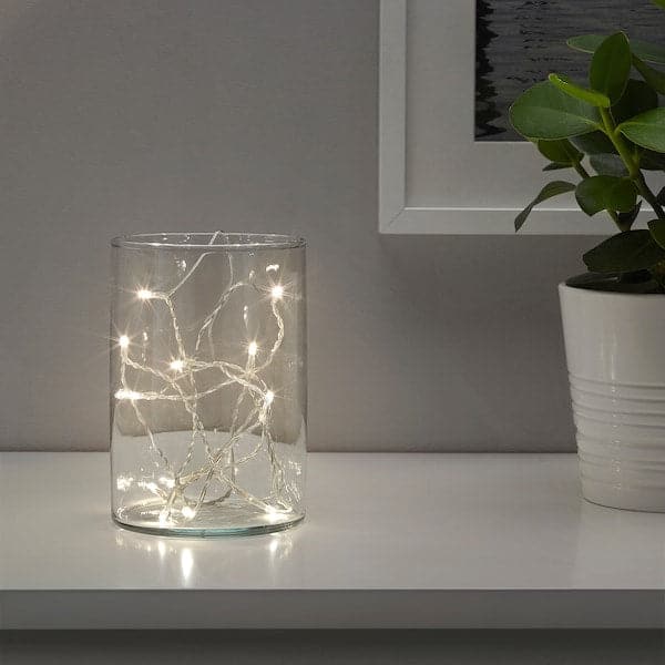 LEDFYR - LED lighting chain with 12 lights, indoor/battery-operated silver-colour - best price from Maltashopper.com 30421023