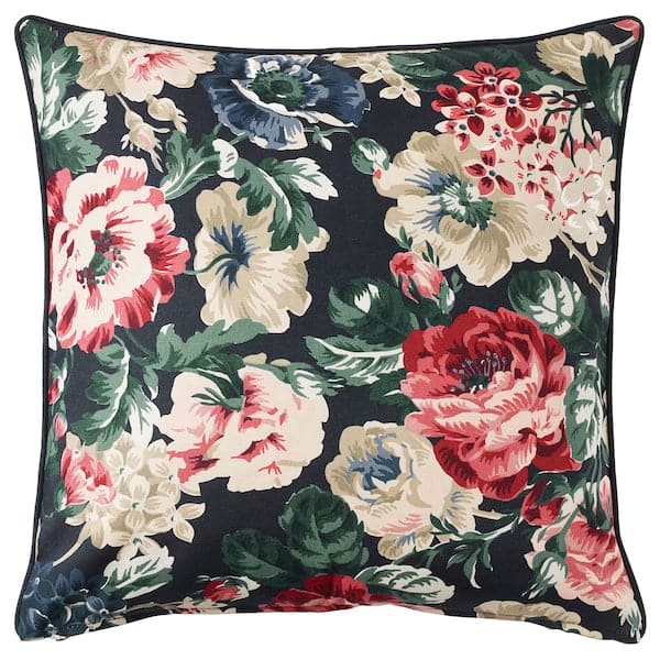 LEIKNY - Cushion cover, black/multicolour, 50x50 cm - best price from Maltashopper.com 40410811