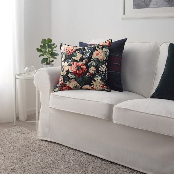 Ikea LEIKNY - Cushion cover, black/multicolour, 50x50 cm