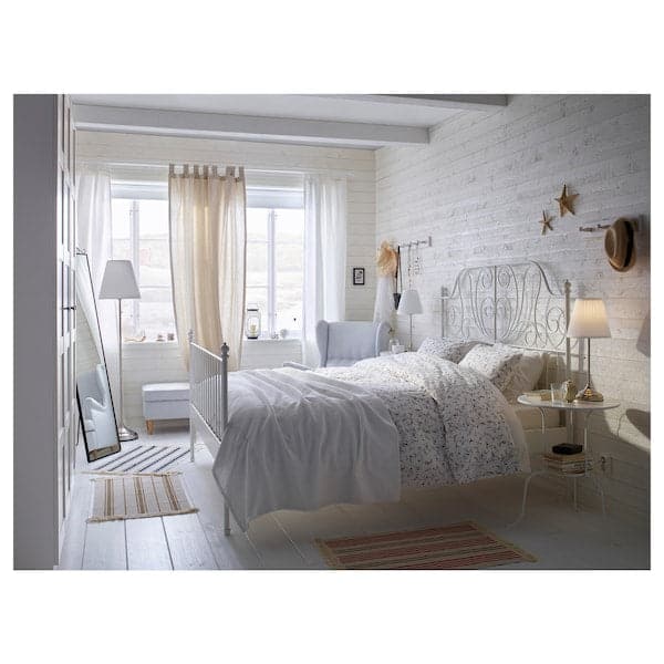 LEIRVIK Bed structure - white/Leirsund 160x200 cm , 160x200 cm - best price from Maltashopper.com 19277319