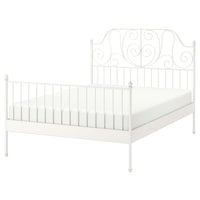 LEIRVIK bed frame, white/Luröy, 160x200 cm