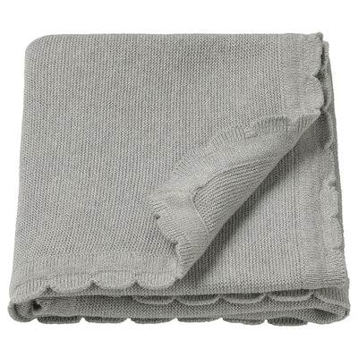 LEN - Blanket, knitted/grey, 70x90 cm - best price from Maltashopper.com 00489000