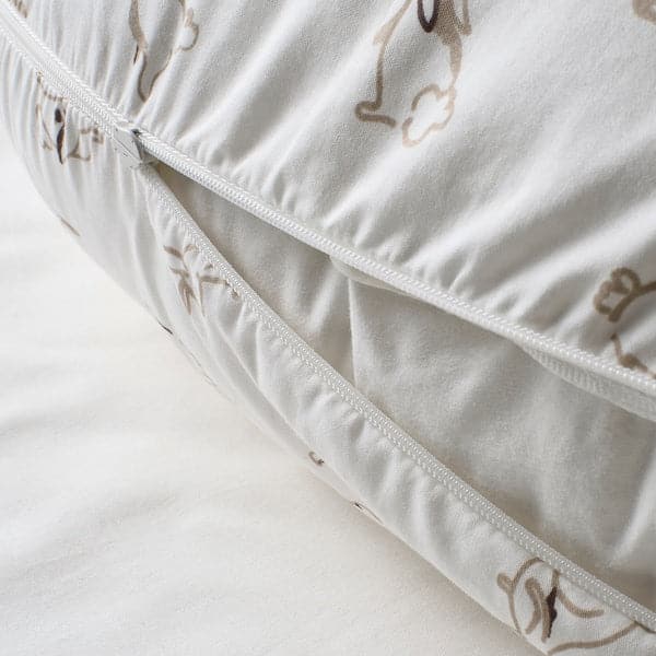 Ikea LEN - Cover for nursing pillow, rabbit pattern/white, 60x50x18 cm