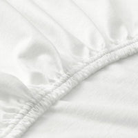 LEN - Fitted sheet, white, 70x160 cm - best price from Maltashopper.com 70128613