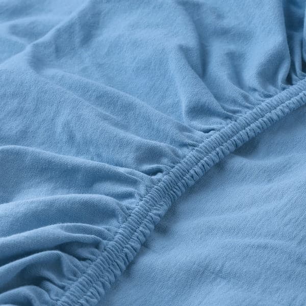 LEN Fitted sheet for cot, light blue, 2 pack  60x120 cm , 60x120 cm - best price from Maltashopper.com 90427102