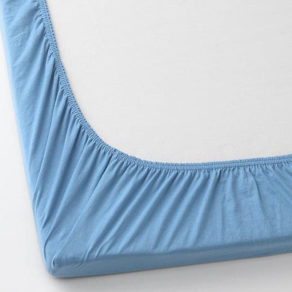 LEN Fitted sheet for cot, light blue, 2 pack  60x120 cm , 60x120 cm - best price from Maltashopper.com 90427102