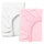 LEN fitted sheet for cot, white/pink, 120x60 cm, 2 pack