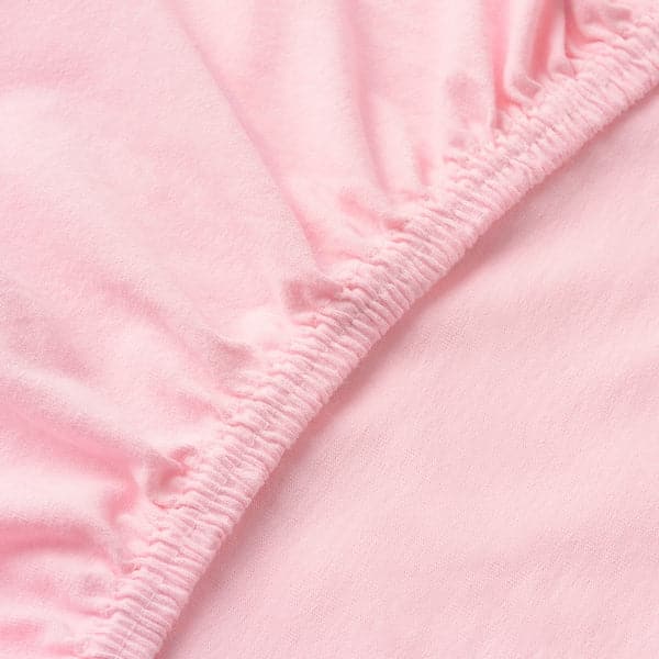LEN - Fitted sheet, pink, 80x165 cm - best price from Maltashopper.com 70465294