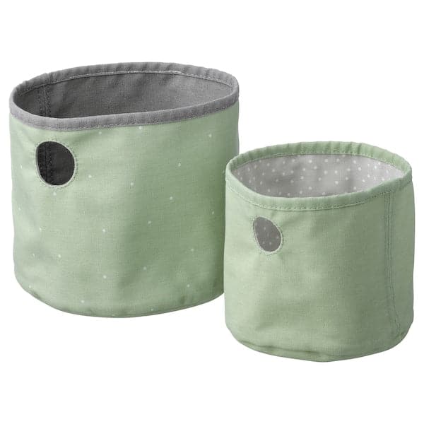Ikea LEN - Box set of 2, green/light grey