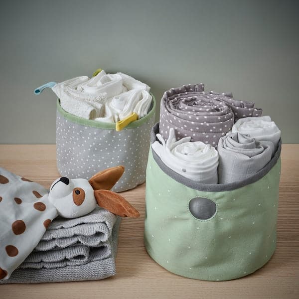 Ikea LEN - Box set of 2, green/light grey