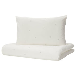 Ikea LENAST - Duvet cover 1 pillowcase for cot, white, 110x125/35x55 cm