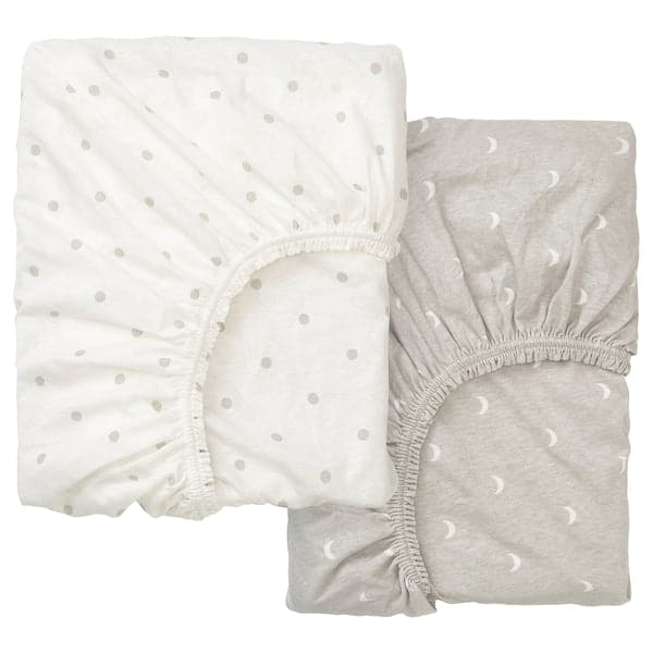 LENAST Sheet with bed corners - pois/Luna 60x120 cm - best price from Maltashopper.com 50457600