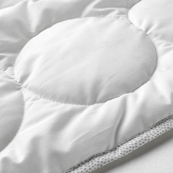 LENAST - Duvet for cot, white/grey, 110x125 cm - best price from Maltashopper.com 70373058