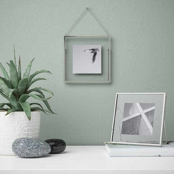 Ikea LERBODA - Frame, silver-colour, 16x16 cm