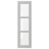 LERHYTTAN glass door, light grey, 30x100 cm