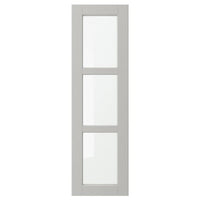 LERHYTTAN - Glass door, light grey, 30x100 cm - best price from Maltashopper.com 40461508