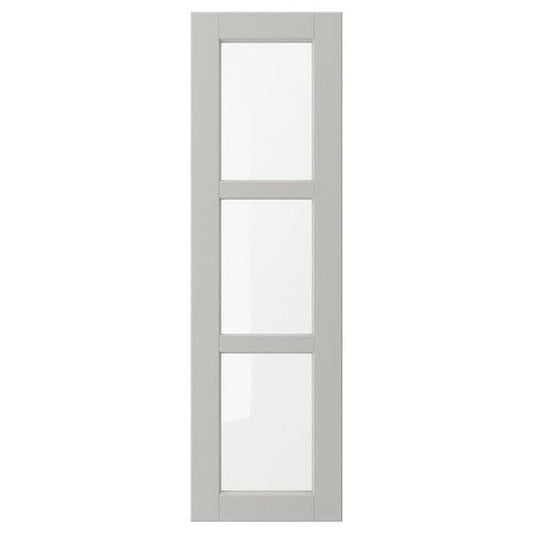 Ikea LERHYTTAN - Glass door, light grey, 30x100 cm