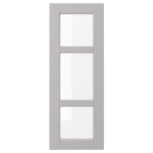 LERHYTTAN - Glass door, light grey