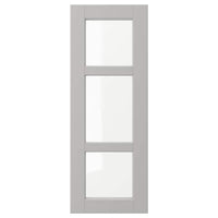 LERHYTTAN - Glass door, light grey, 30x80 cm - best price from Maltashopper.com 00461510