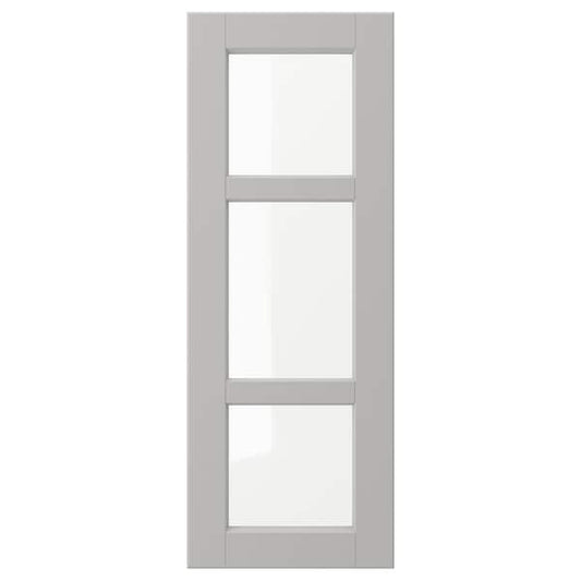 Ikea LERHYTTAN - Glass door, light grey, 30x80 cm