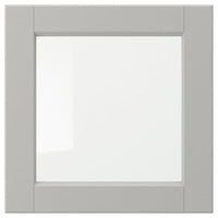 LERHYTTAN - Glass door, light grey, 40x40 cm - best price from Maltashopper.com 60461512