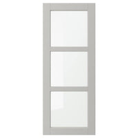 LERHYTTAN - Glass door, light grey, 40x100 cm - best price from Maltashopper.com 80461511