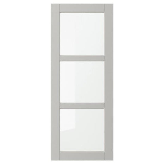 Ikea LERHYTTAN - Glass door, light grey, 40x100 cm