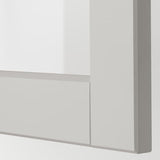 LERHYTTAN glass door, light grey, 40x80 cm