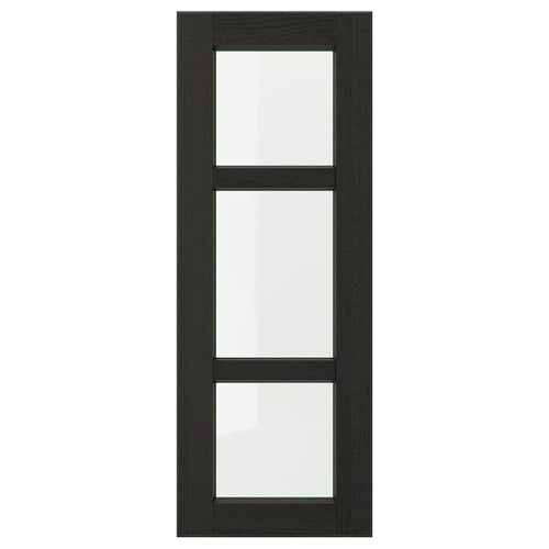 LERHYTTAN - Glass door, black stained, 30x80 cm