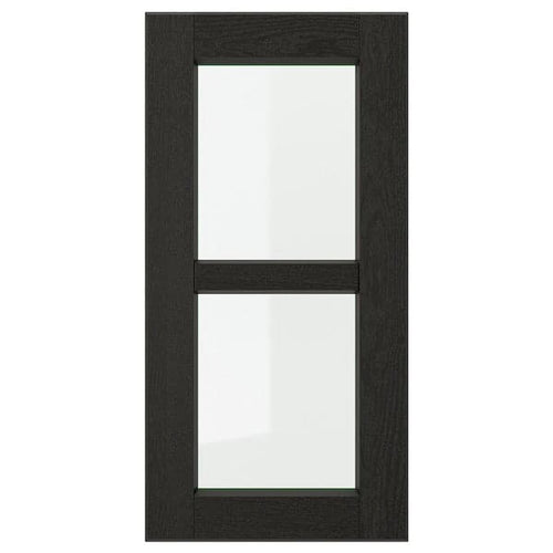 LERHYTTAN - Glass door, black stained, 30x60 cm