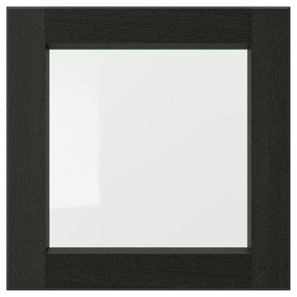 Ikea LERHYTTAN - Glass door, black stained, 40x40 cm